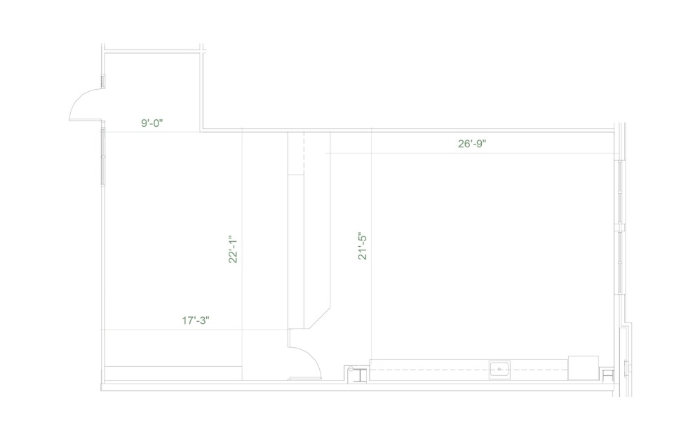 303 North Keene Street - 1 bedroom floorplan layout with 1 bathroom and 1482 square feet (Suite Floorplan)