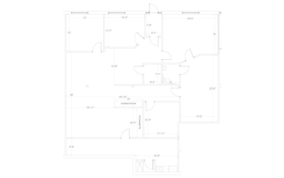 3301 Berrywood Drive - 1 bedroom floorplan layout with 1 bathroom and 2692 square feet (Suite Floorplan)