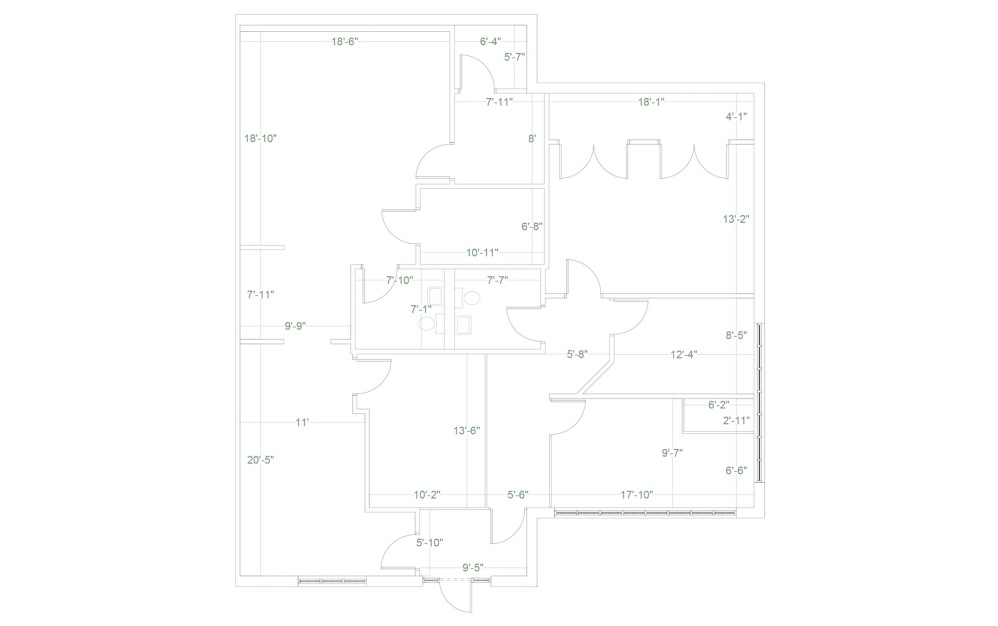3315 Berrywood Drive - 1 bedroom floorplan layout with 1 bathroom and 1990 square feet (Suite Floorplan)