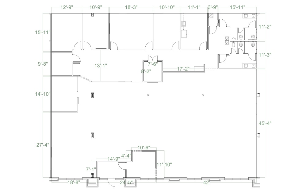 4215 Philips Farm Road - 1 bedroom floorplan layout with 1 bathroom and 6138 square feet (Suite Floorplan)